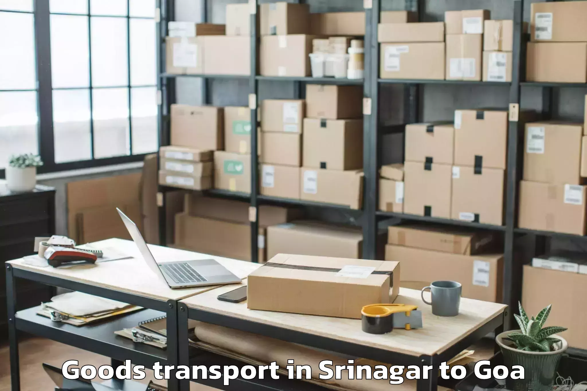 Get Srinagar to Bicholim Goods Transport